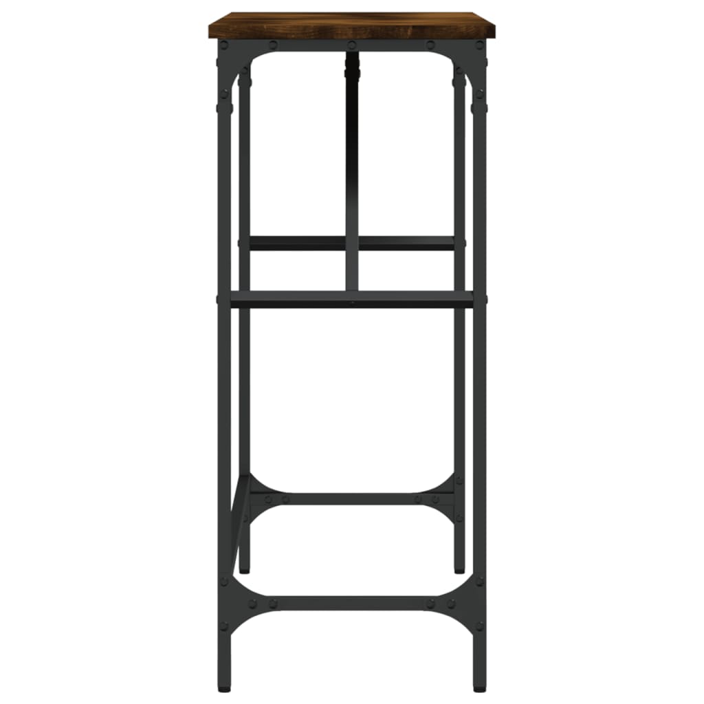 Console Table Smoked Oak 100x32x75 cm Engineered Wood